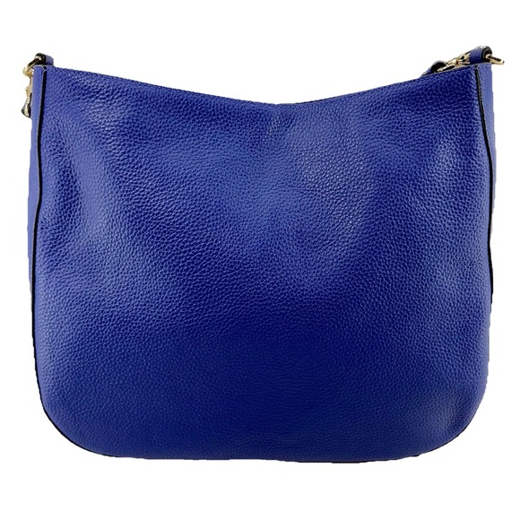 Kate Spade Marcus Street Hobo Asilah Blue Pebbled Leather Cutout Strap Rare NEW - Picture 3 of 16